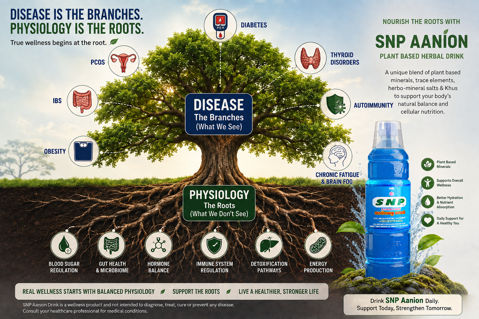 snp aanion drink nourish the roots